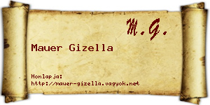 Mauer Gizella névjegykártya