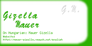 gizella mauer business card